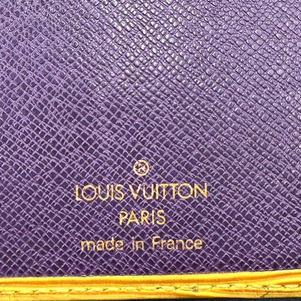Louis Vuitton Yellow Epi Long Bifold Wallet w/Charm & Box - EUC - Picture 3 of 9